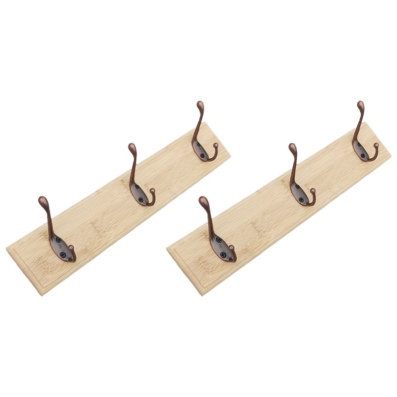 Modern Coat Rack Wood Framed Wall-Mounted Coat Hanger with Hooks