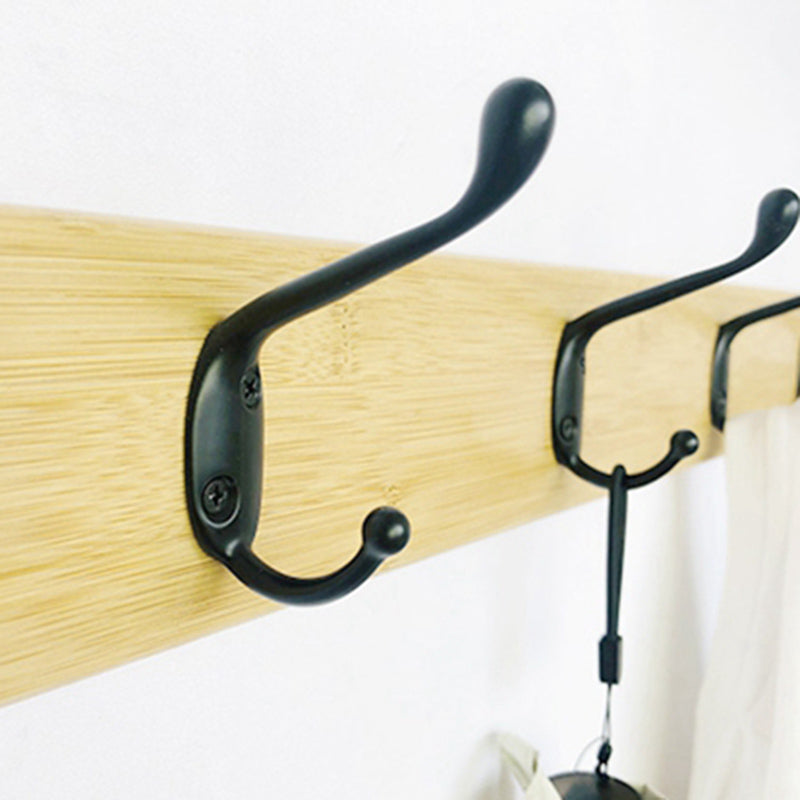 Modern Coat Rack Wood Framed Wall-Mounted Coat Hanger with Hooks