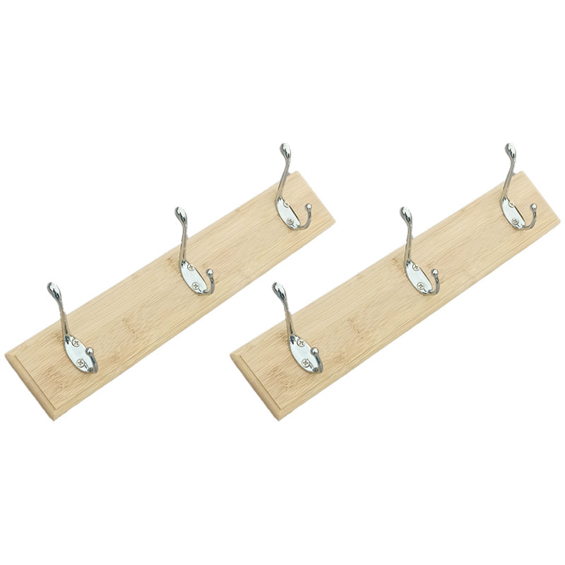 Modern Coat Rack Wood Framed Wall-Mounted Coat Hanger with Hooks