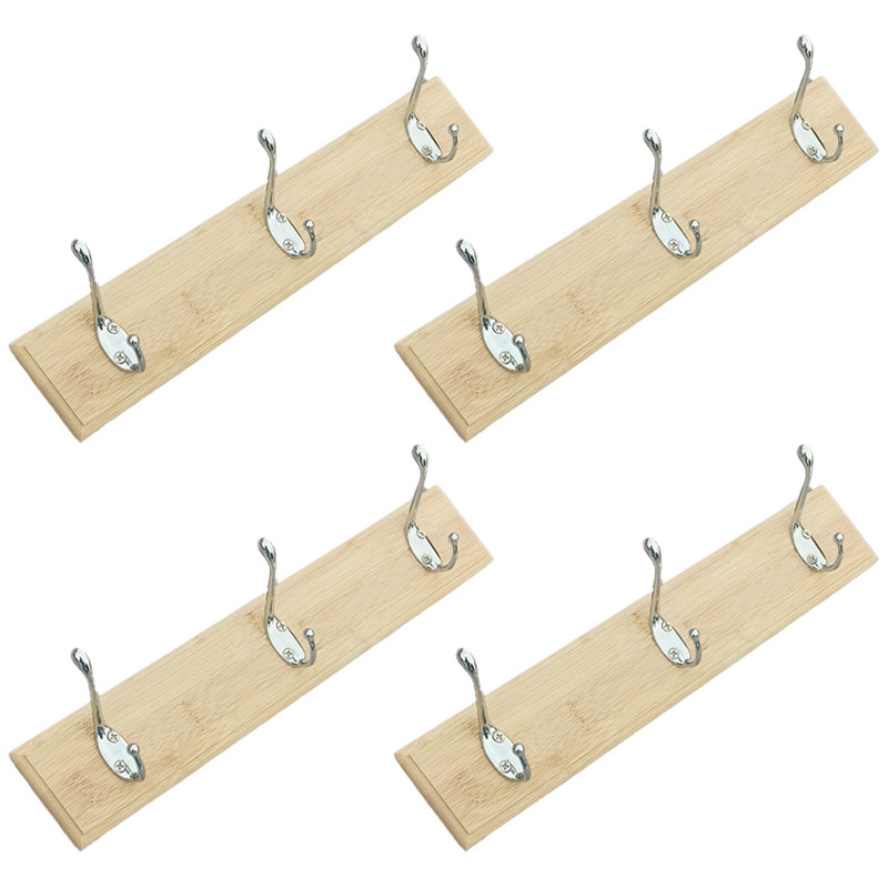 Modern Coat Rack Wood Framed Wall-Mounted Coat Hanger with Hooks