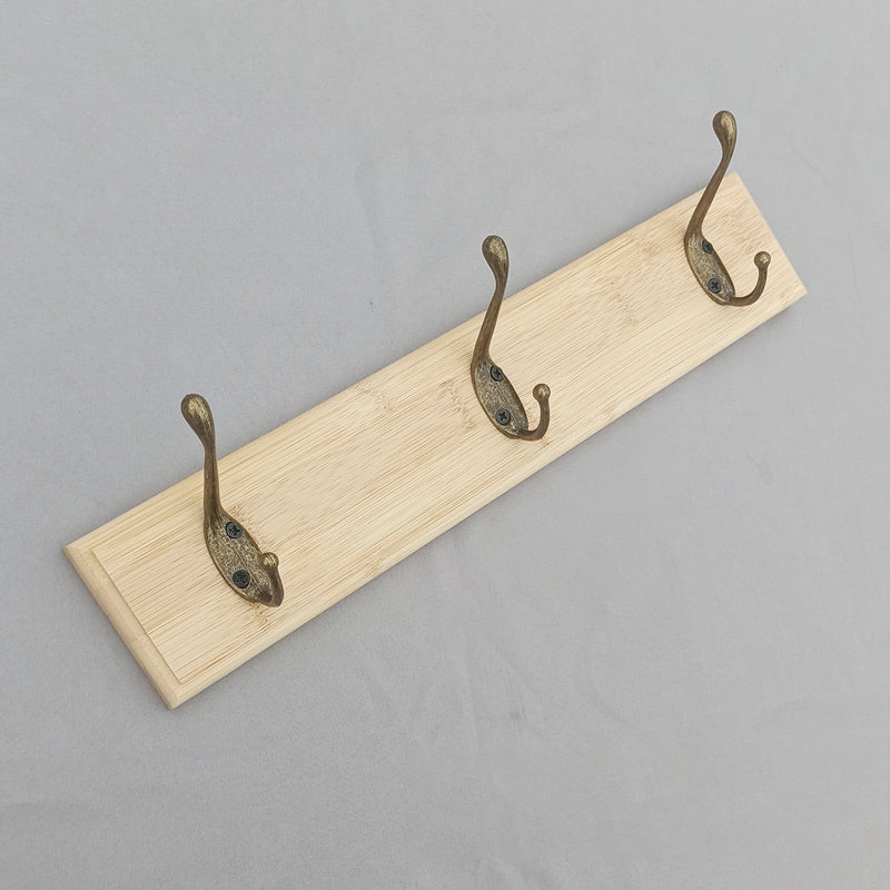 Modern Coat Rack Wood Framed Wall-Mounted Coat Hanger with Hooks