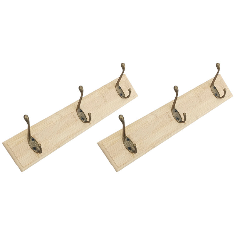 Modern Coat Rack Wood Framed Wall-Mounted Coat Hanger with Hooks