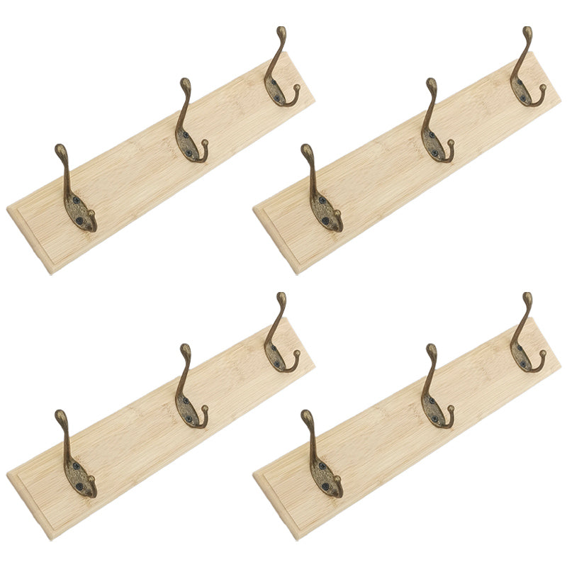 Modern Coat Rack Wood Framed Wall-Mounted Coat Hanger with Hooks