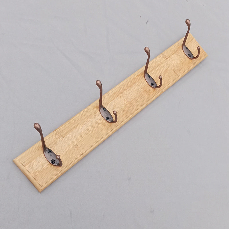 Modern Coat Rack Wood Framed Wall-Mounted Coat Hanger with Hooks