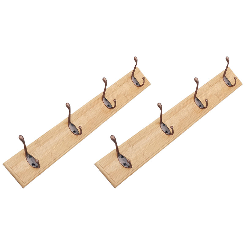 Modern Coat Rack Wood Framed Wall-Mounted Coat Hanger with Hooks