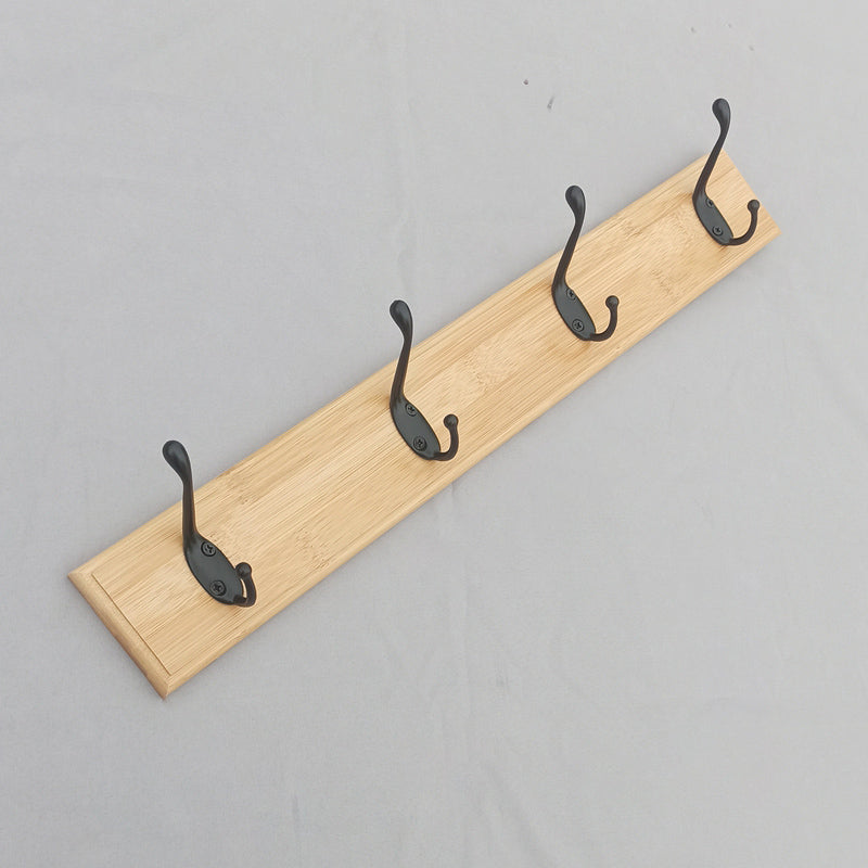 Modern Coat Rack Wood Framed Wall-Mounted Coat Hanger with Hooks