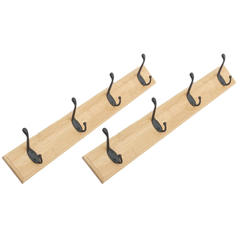 Modern Coat Rack Wood Framed Wall-Mounted Coat Hanger with Hooks