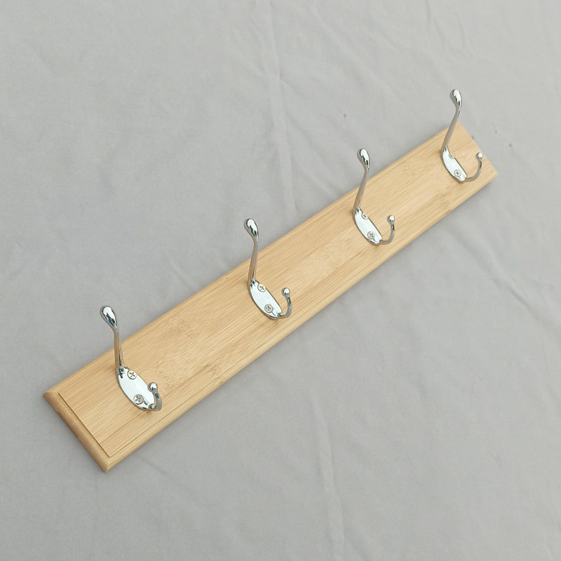 Modern Coat Rack Wood Framed Wall-Mounted Coat Hanger with Hooks