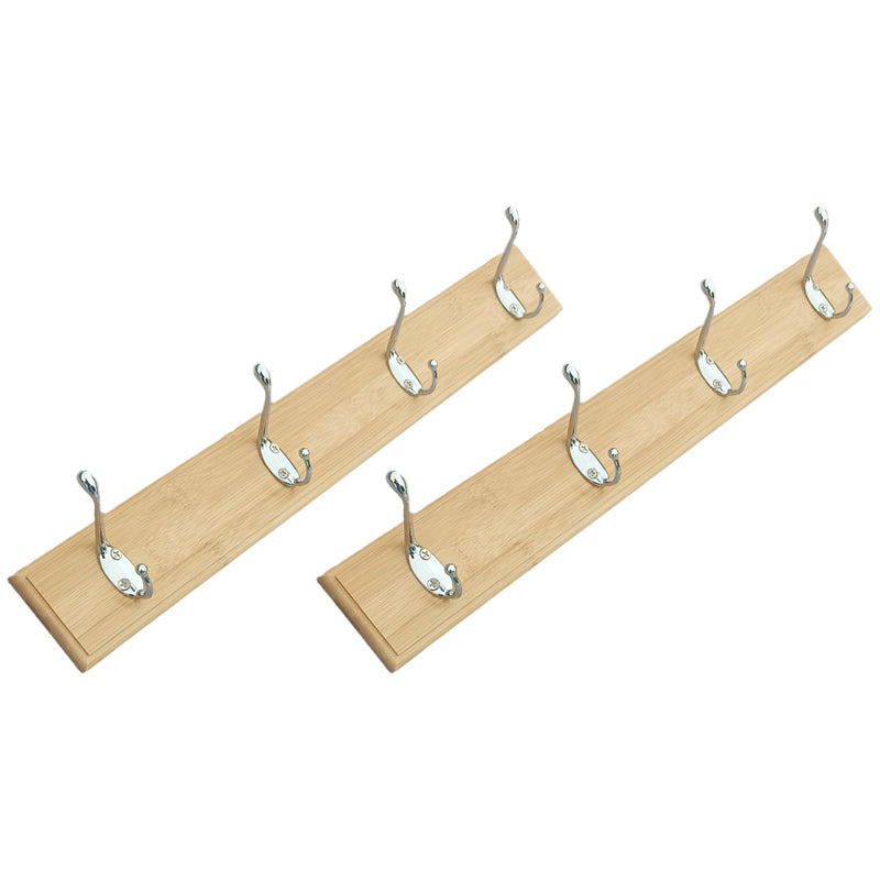 Modern Coat Rack Wood Framed Wall-Mounted Coat Hanger with Hooks