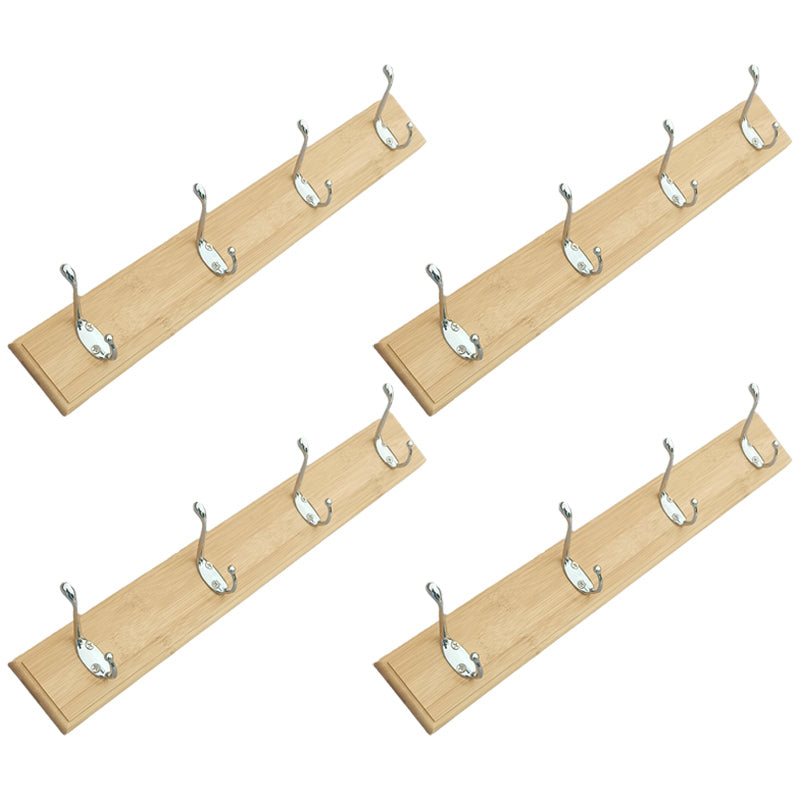 Modern Coat Rack Wood Framed Wall-Mounted Coat Hanger with Hooks