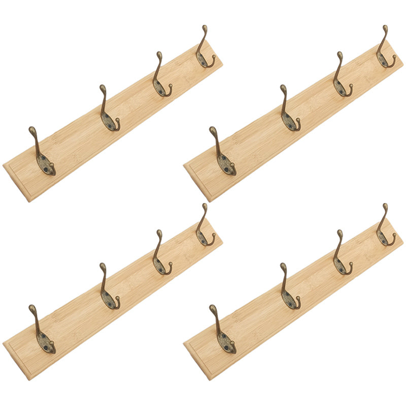 Modern Coat Rack Wood Framed Wall-Mounted Coat Hanger with Hooks