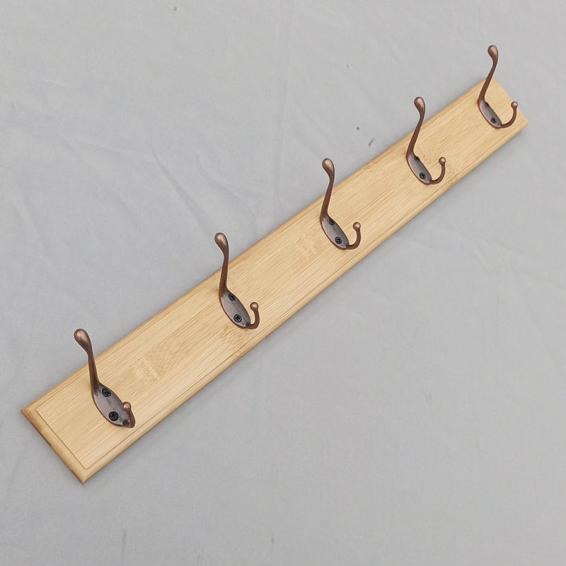 Modern Coat Rack Wood Framed Wall-Mounted Coat Hanger with Hooks