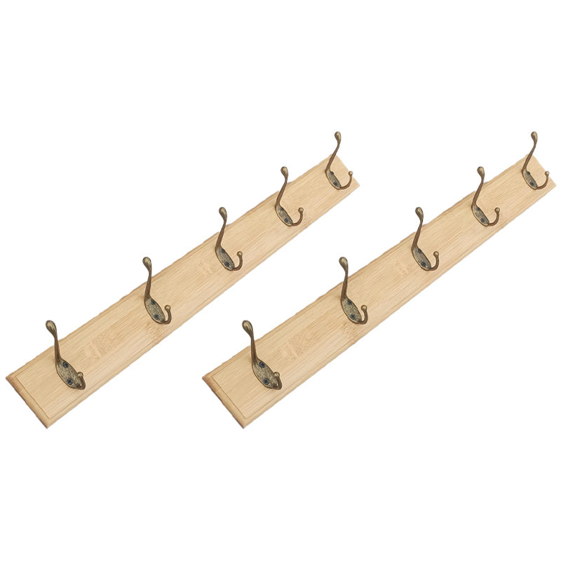 Modern Coat Rack Wood Framed Wall-Mounted Coat Hanger with Hooks