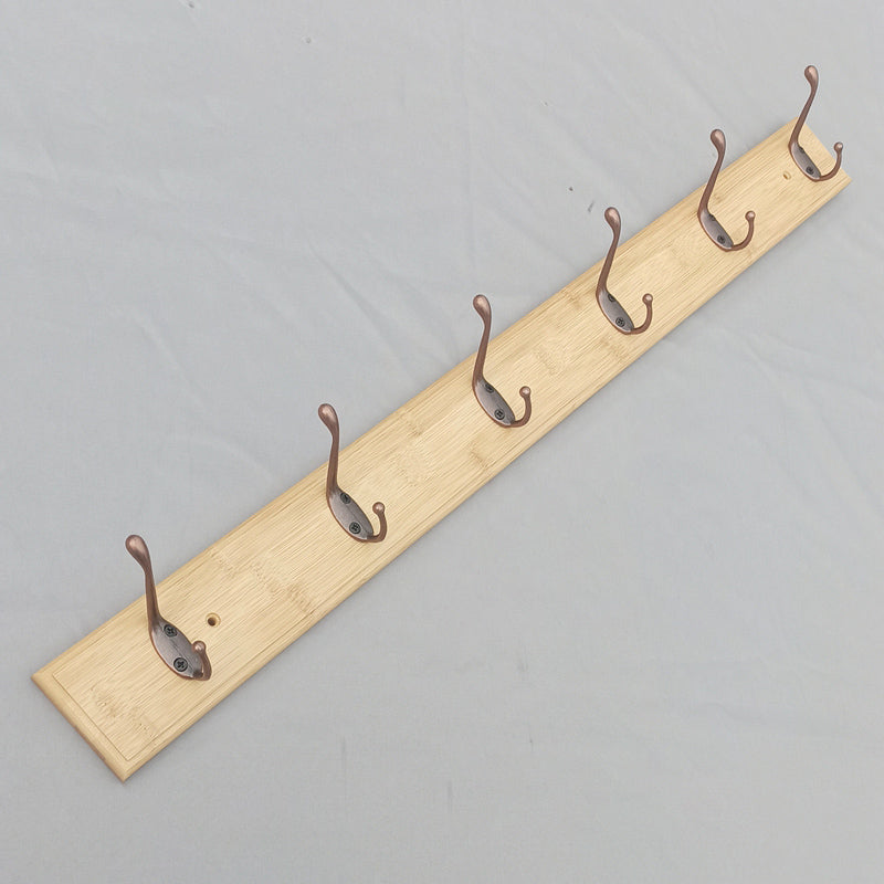 Modern Coat Rack Wood Framed Wall-Mounted Coat Hanger with Hooks