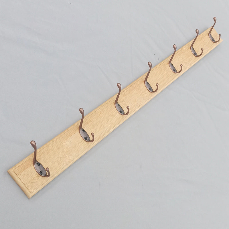 Modern Coat Rack Wood Framed Wall-Mounted Coat Hanger with Hooks