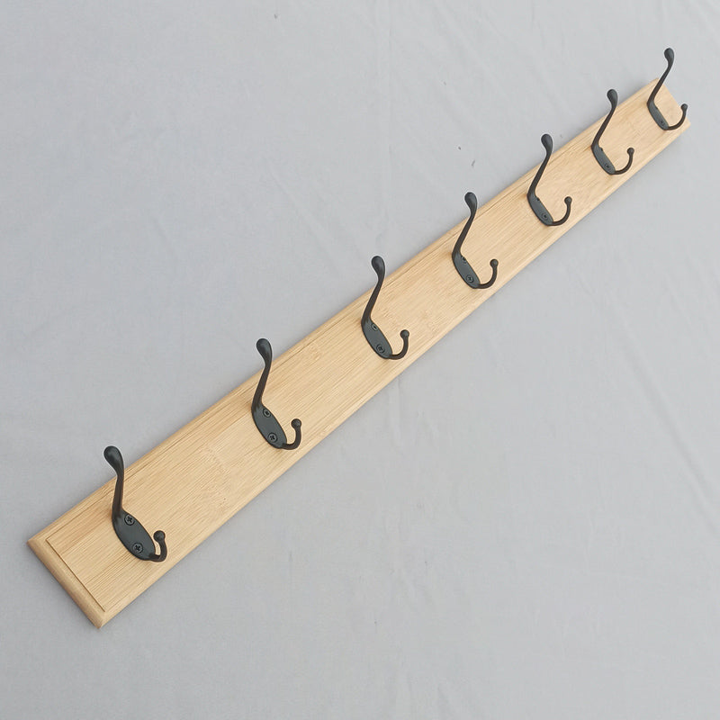 Modern Coat Rack Wood Framed Wall-Mounted Coat Hanger with Hooks