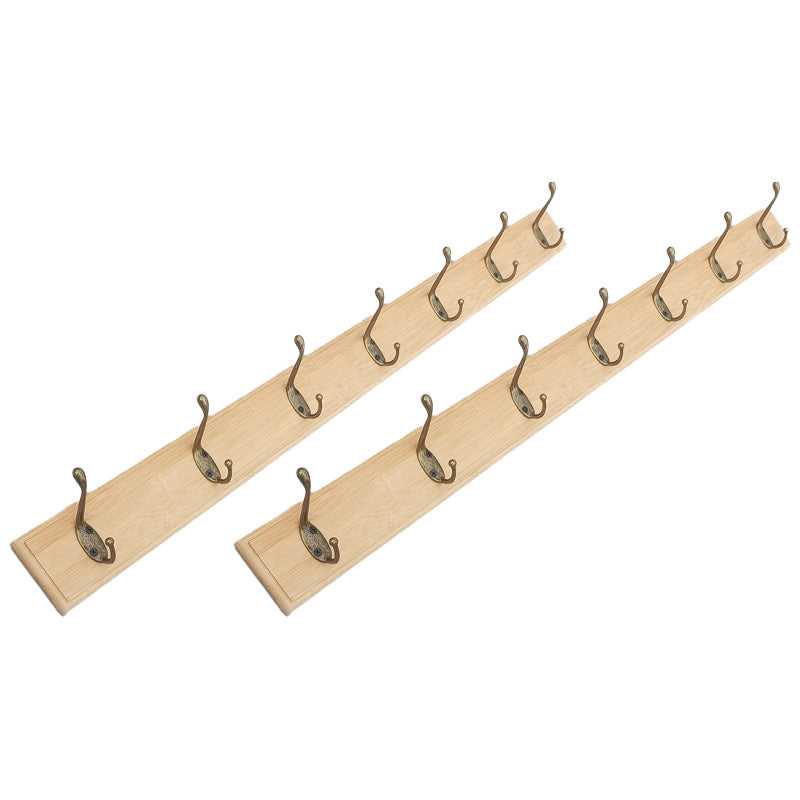 Modern Coat Rack Wood Framed Wall-Mounted Coat Hanger with Hooks