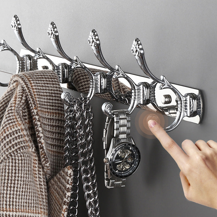 Modern Coat Hanger Metal Framed Wall-Mounted Coat Rack with Hooks