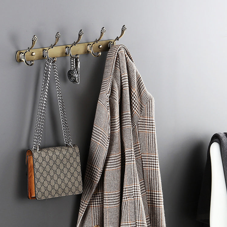 Modern Coat Hanger Metal Framed Wall-Mounted Coat Rack with Hooks