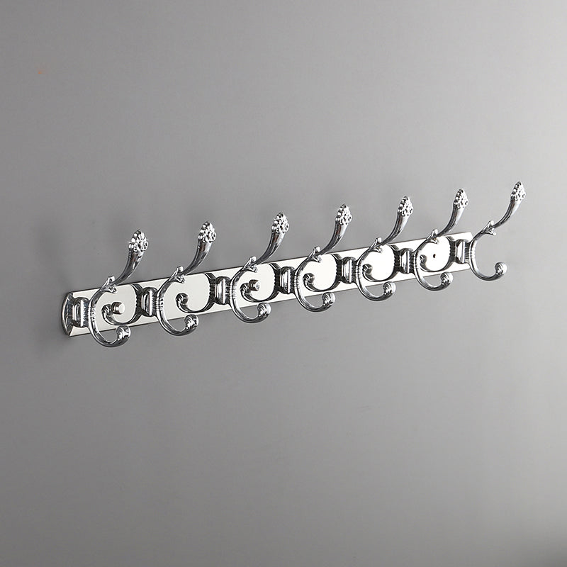 Modern Coat Hanger Metal Framed Wall-Mounted Coat Rack with Hooks