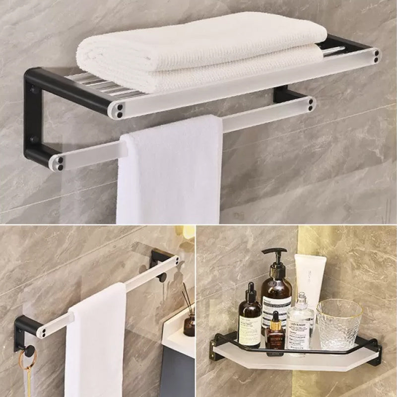 Contemporary Aluminum& Acrylic Bath Hardware Set Bathroom Accessory Kit