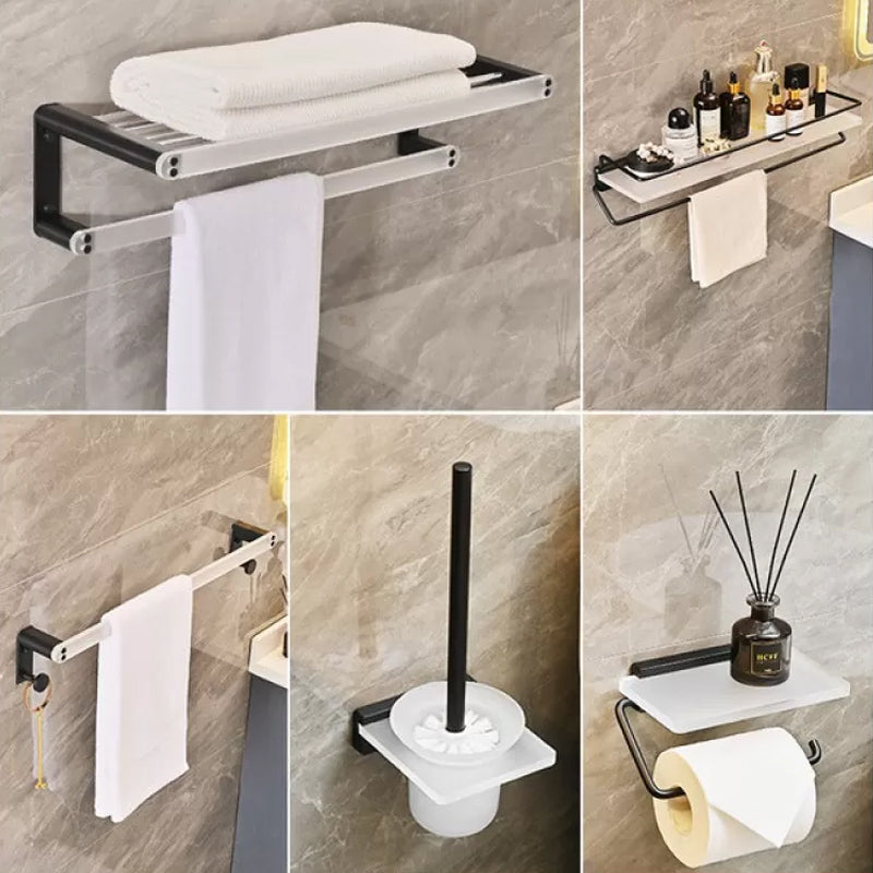 Contemporary Aluminum& Acrylic Bath Hardware Set Bathroom Accessory Kit