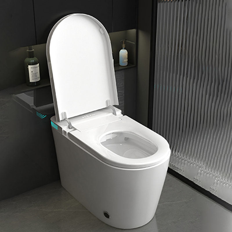 Contemporary 17.32" H White Electronic Toilet Elongated Floor Standing Bidet