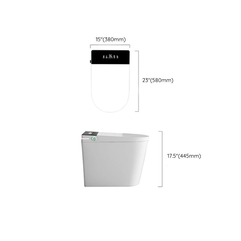 Modern 17.5" H Electronic Toilet Elongated Floor Standing Bidet