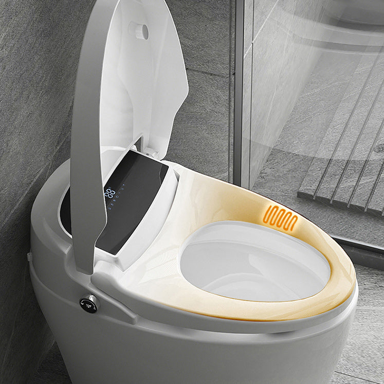 White Elongated Floor Standing Bidet Home Heated Seat All-in-One Bidet