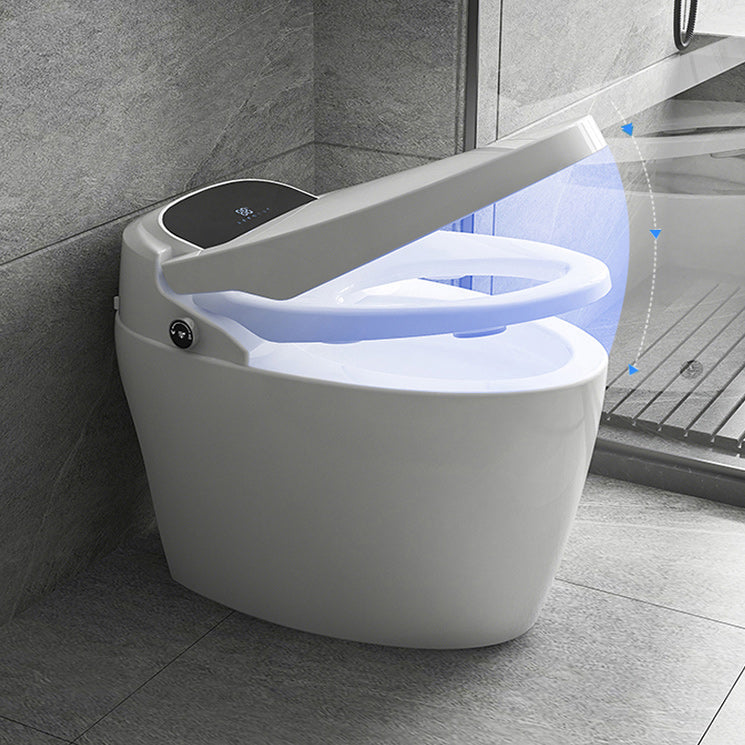 White Elongated Floor Standing Bidet Home Heated Seat All-in-One Bidet