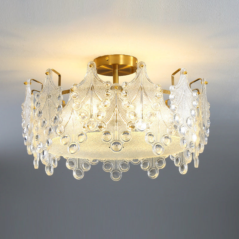 Creative Ceiling Light Modern Glass Flush Mount Light Fixture for Bedroom