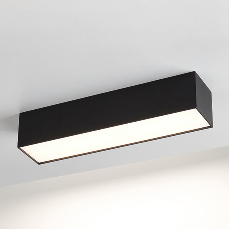 Geometric Shape Flush Ceiling Lights Modern Style Metal 1 Light Flush Mount in Black/White