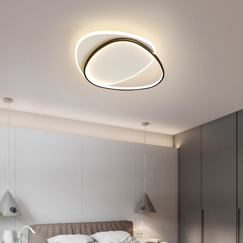 Metal Geometric Flush Mount Lighting Modern 2-Light Ceiling Lighting