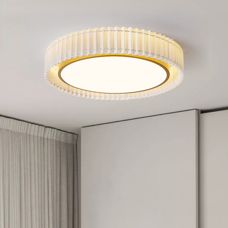 Modern Ceiling Light Fabric Ceiling Mount Light with Acrylic Shade for Bedroom