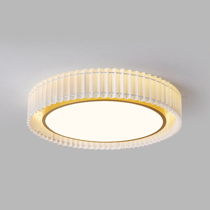 Modern Ceiling Light Fabric Ceiling Mount Light with Acrylic Shade for Bedroom