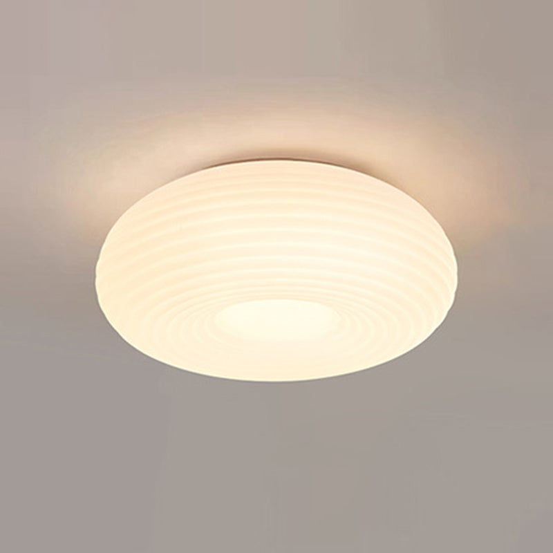 Single White Modern Flush Mount Lighting Unique LED Ceiling Light for Bedroom