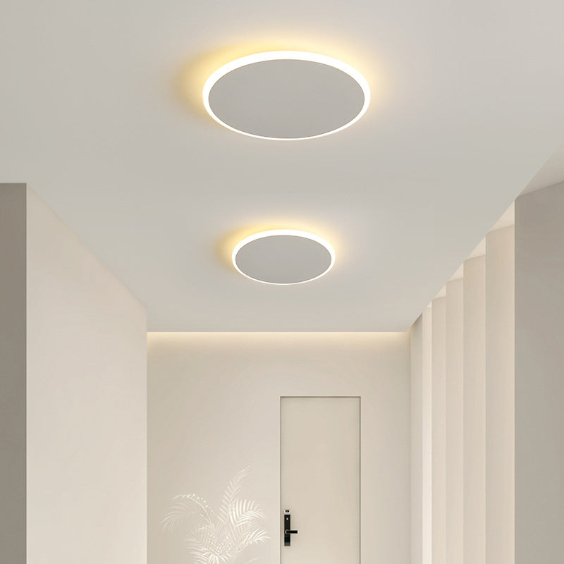 Single White Modern Flush Mount Lighting LED Ceiling Light for Bedroom