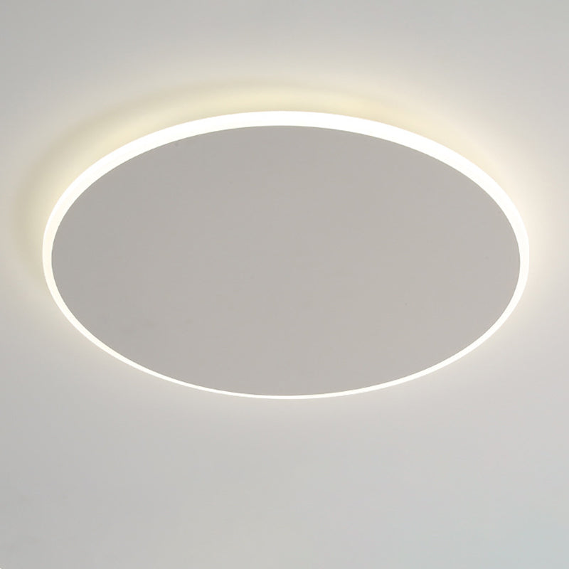 Single White Modern Flush Mount Lighting LED Ceiling Light for Bedroom