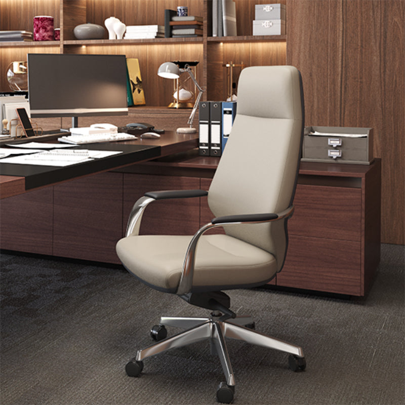 Modern Swivel Executive Chair Padded Arms Managers Chair for Office