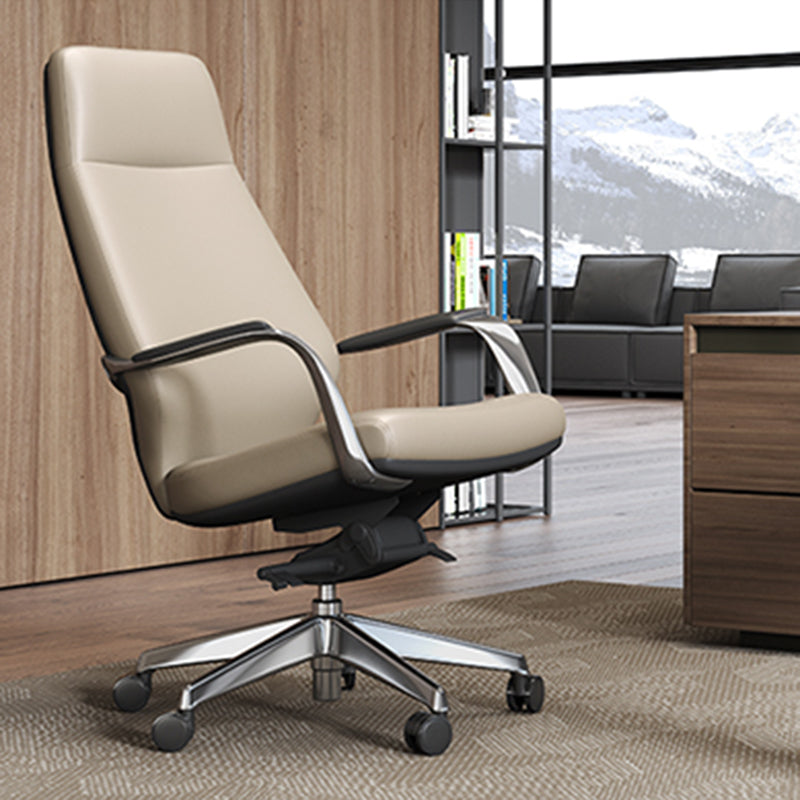 Modern Swivel Executive Chair Padded Arms Managers Chair for Office