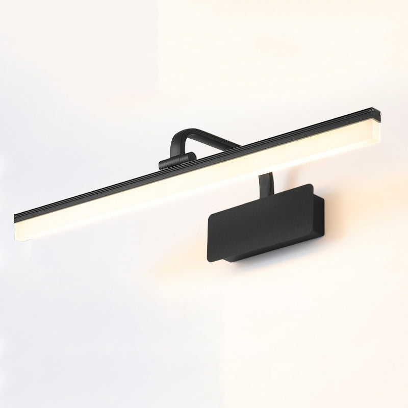 Nordic Style Iron Vanity Light Rectangle Shape Adjustable Vanity Lamp for Shower Room