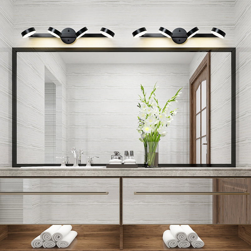 Dark Black 4 - Light LED Bathroom Vanity Lighting Modern Iron Bath Light