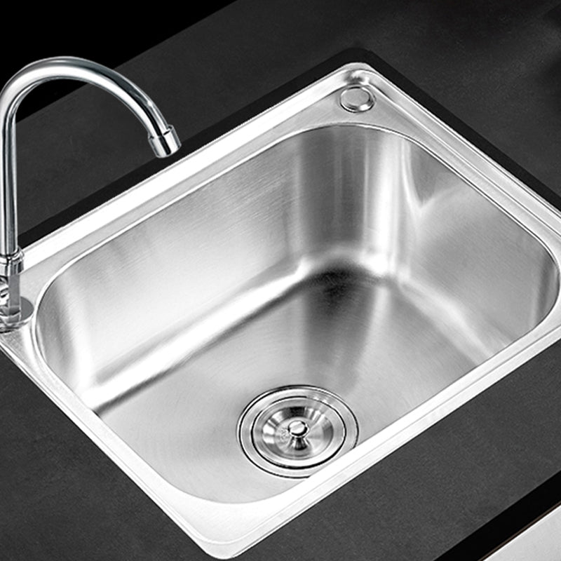 Modern Style Kitchen Sink Dirt Resistant Drop-In Kitchen Sink with Drain Assembly