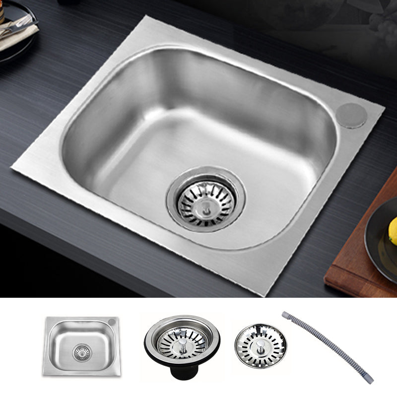 Modern Style Kitchen Sink Dirt Resistant Drop-In Kitchen Sink with Drain Assembly