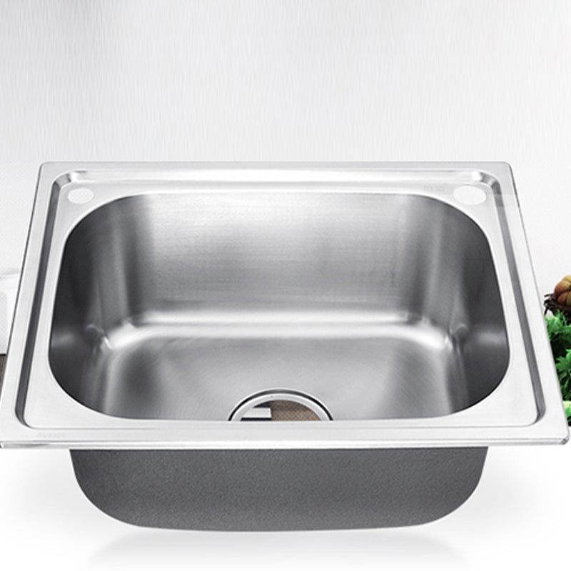 Modern Style Kitchen Sink Dirt Resistant Drop-In Kitchen Sink with Drain Assembly