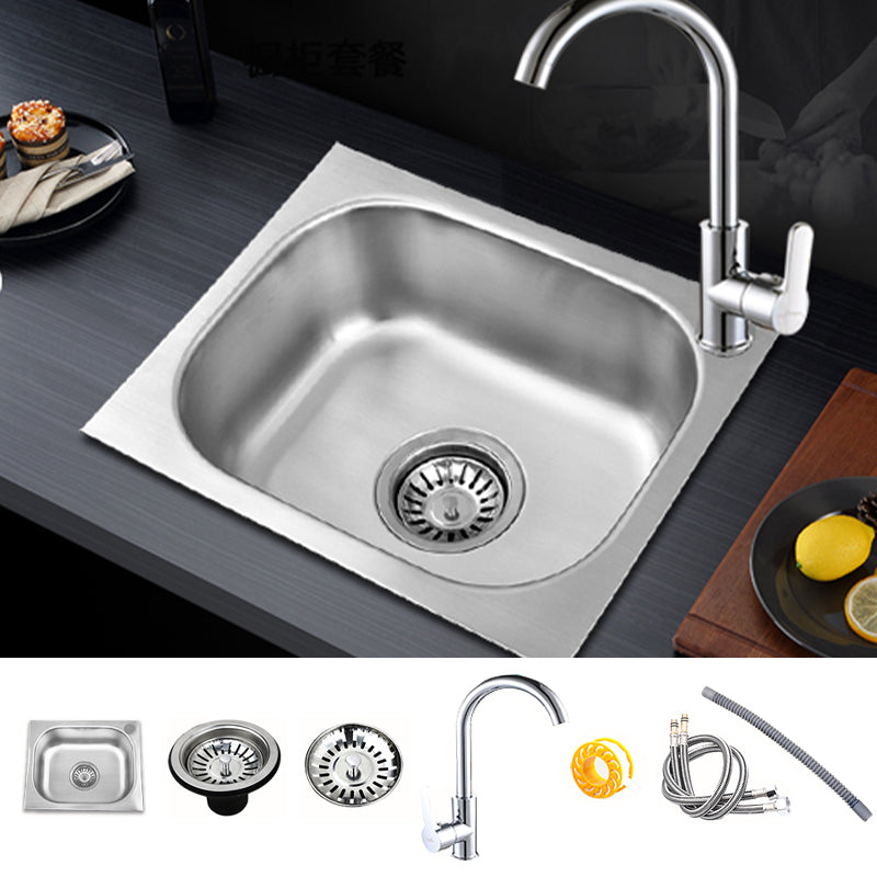 Modern Style Kitchen Sink Dirt Resistant Drop-In Kitchen Sink with Drain Assembly