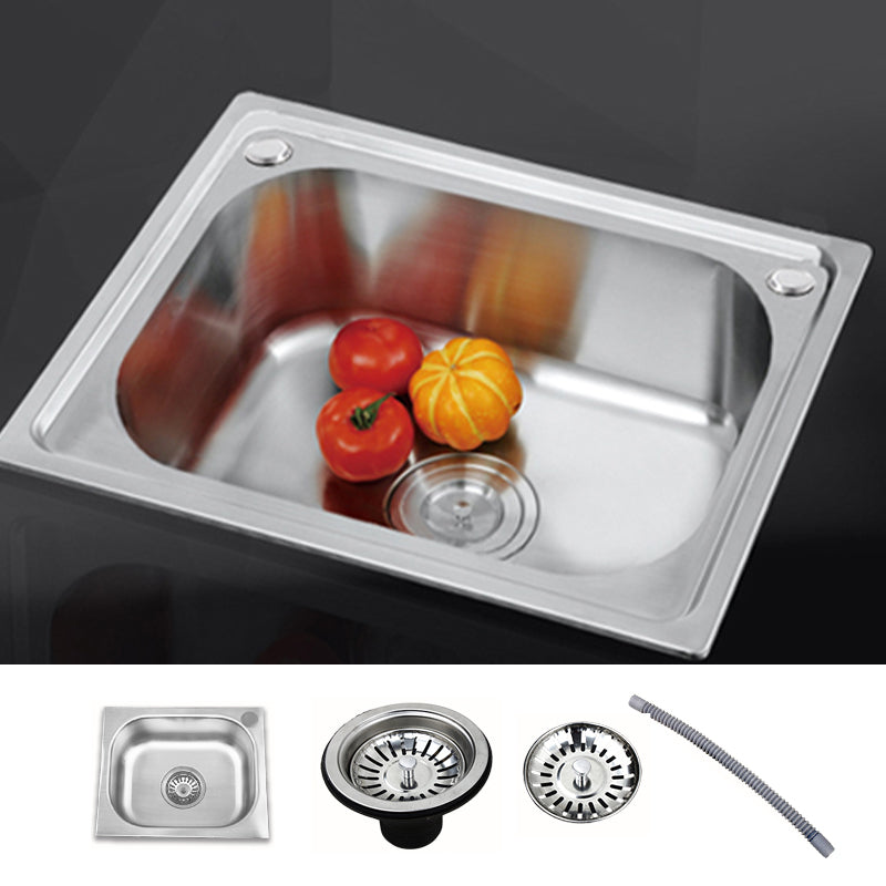 Modern Style Kitchen Sink Dirt Resistant Drop-In Kitchen Sink with Drain Assembly