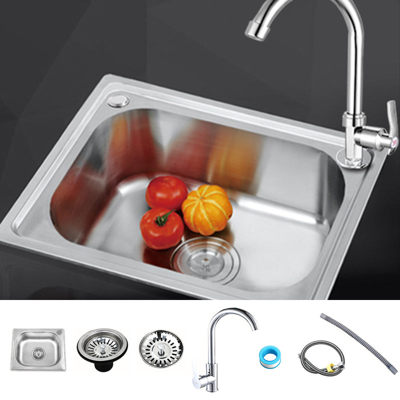 Modern Style Kitchen Sink Dirt Resistant Drop-In Kitchen Sink with Drain Assembly