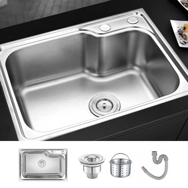 Modern Style Kitchen Sink Dirt Resistant Drop-In Kitchen Sink with Drain Assembly