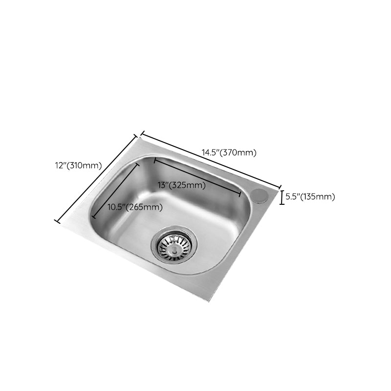 Modern Style Kitchen Sink Dirt Resistant Drop-In Kitchen Sink with Drain Assembly